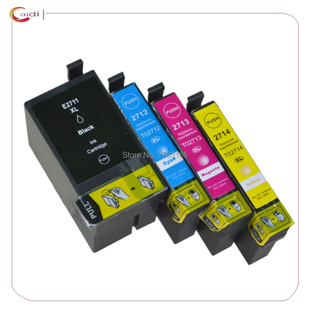 4PCS compatible Ink cartridges 27XL for Epson WorkForce Pro WF-3620DWF  WF-3640DTWF WF-7110DTW WF-7610DWF WF-7620DTWF printer