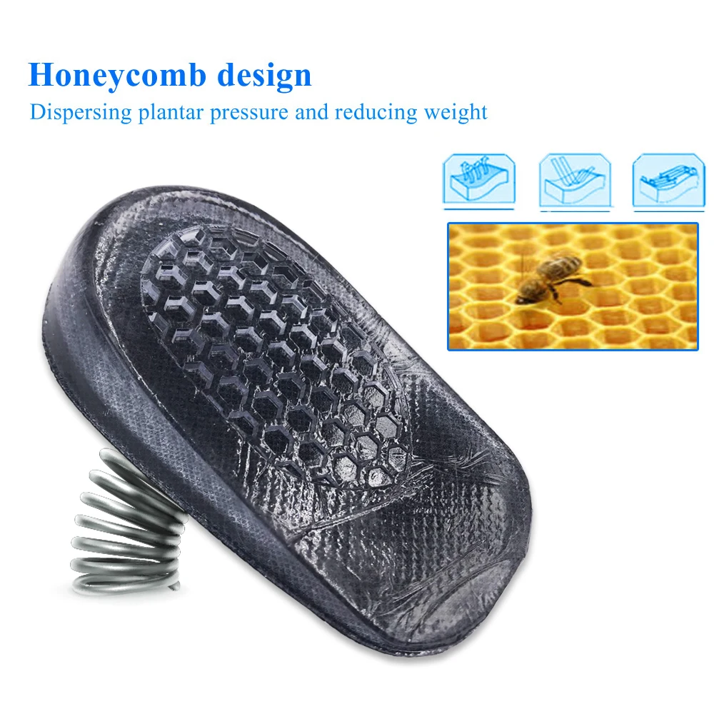 KOTLIKOFF Elevator Shoes Sole Silicone Gel Heel Cups Insoles For Growth Lift Height Increase Heel Height Increase Insert Unisex