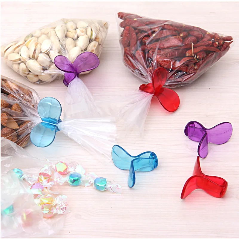 600Pcs/lot Portable Practical Food Sealing Strong Clamp Clip Powder Food Package Bag Clip Kitchen Storage Tools