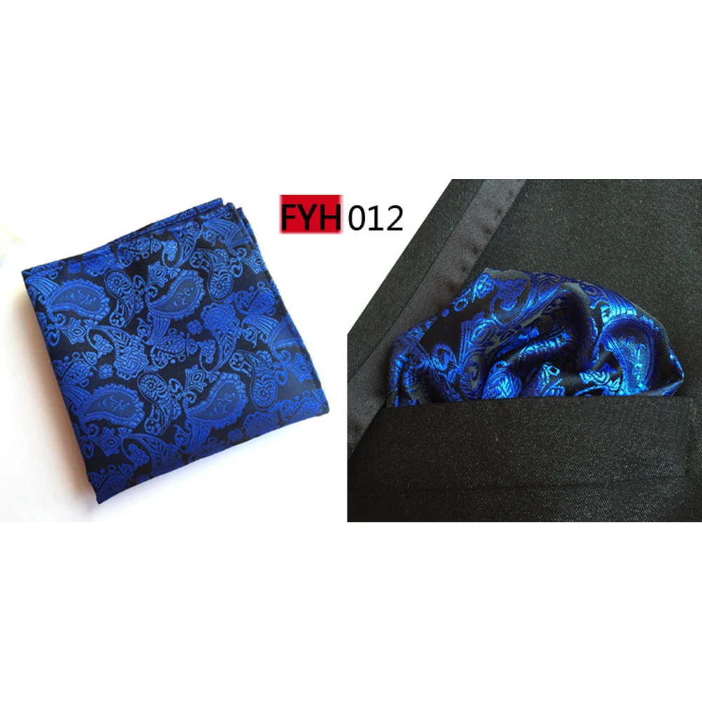 Mens Colorful Paisley Pattern Pocket Square Gentlemen Wedding Handkerchief  BWTHZ0326