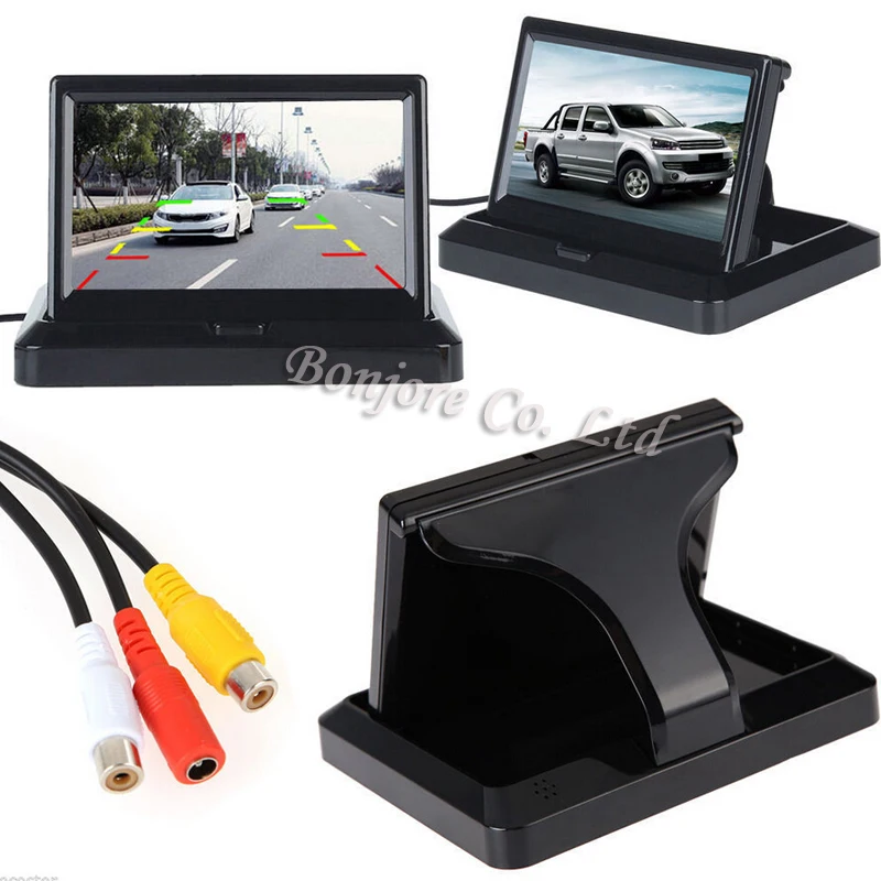 All  in one Video parking Dual Core CPU Sensor with Hd 4.3 inch LCD Monitor parktronic camera with 8 IR night vision system