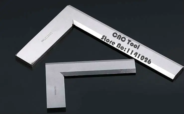 Silver Tone Stainless Steel 1PCS 63*40  80*50  100*63  125*80  160*100 200*125 250*160mm Bladed 90 Degree Angle Try Square Ruler