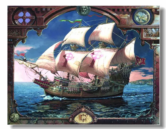 

Sailing Big Sailboat Embroidery Sea Scenic Needlework Crafts 14CT Unprinted Cross Stitch Kits Art DIY Quality Handmade Decor