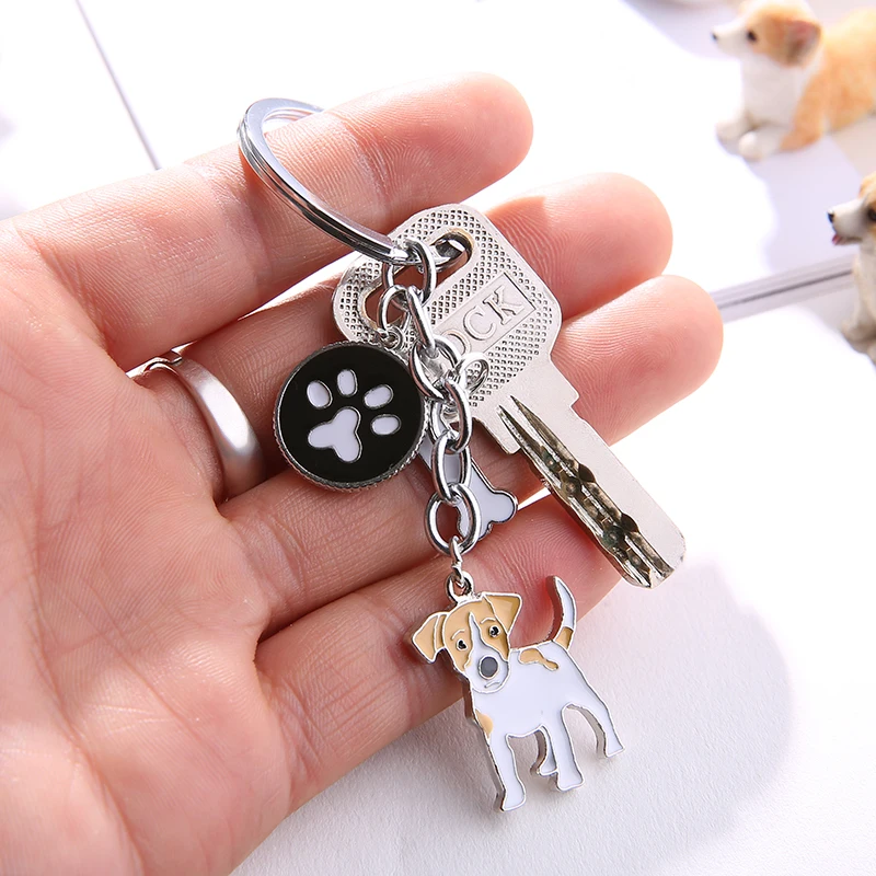 Shih Tzu pendant key chains for women girls men metal alloy pet dog bag charm car keychain key ring holder fashion gifts