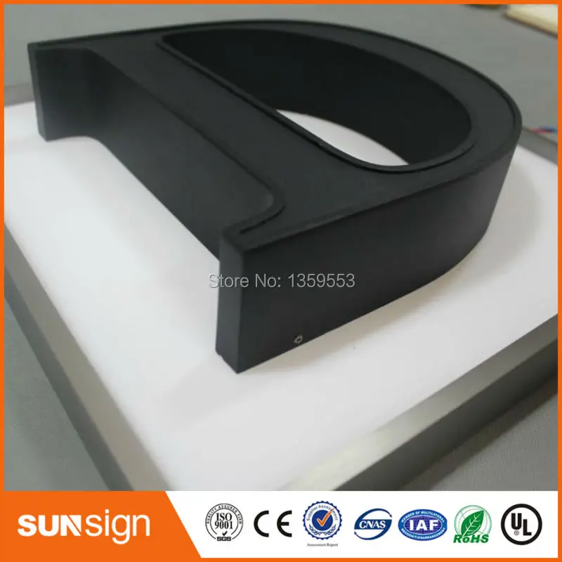 outdoor advertising blister acrylic led wall mounted sign