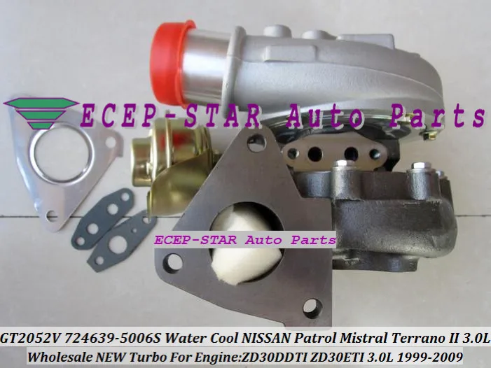 ww Water Cooled Turbo GT2052V 724639-5006S 705954-0013 724639 705954 For NISSAN Patrol Mistral TERRANO 99- ZD30DDTI ZD30ETI 3.0L