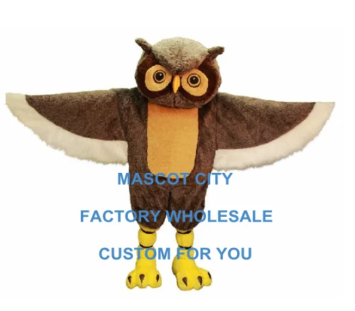 

Custom Made Hoot Owl Mascot Costume Adult Size Cartoon Character Carnival Party Cosply Mascotte Mascota Fit Suit Kit SW1053