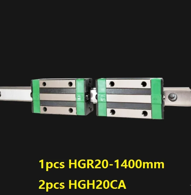 

1pcs linear guide rail HGR20 1400mm + 2pcs HGH20CA linear narrow blocks for CNC router parts Made in China