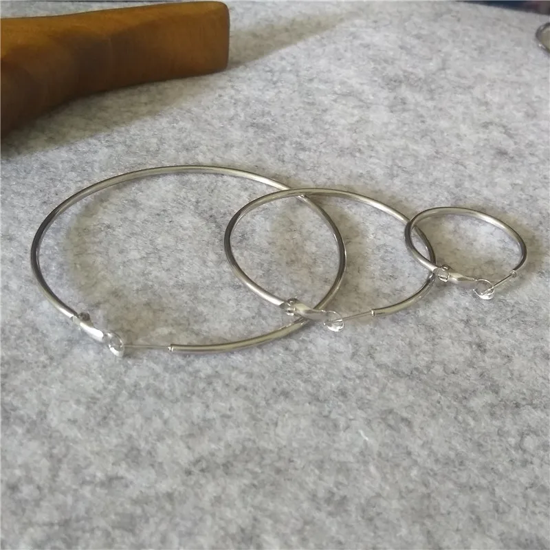 316L Stainless Steel Hoop Earrings - No Fade Allergy Free - Three Sizes 30mm/50mm/70mm