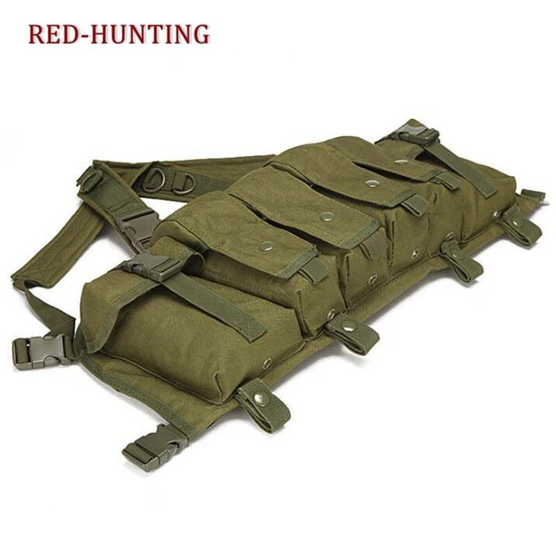 Outdoor Chest Rig Airsoft Hunting Vest Molle Pouch Simple Military Tactical Vest Magazine Pouch Carrier Vest for Hunting CS