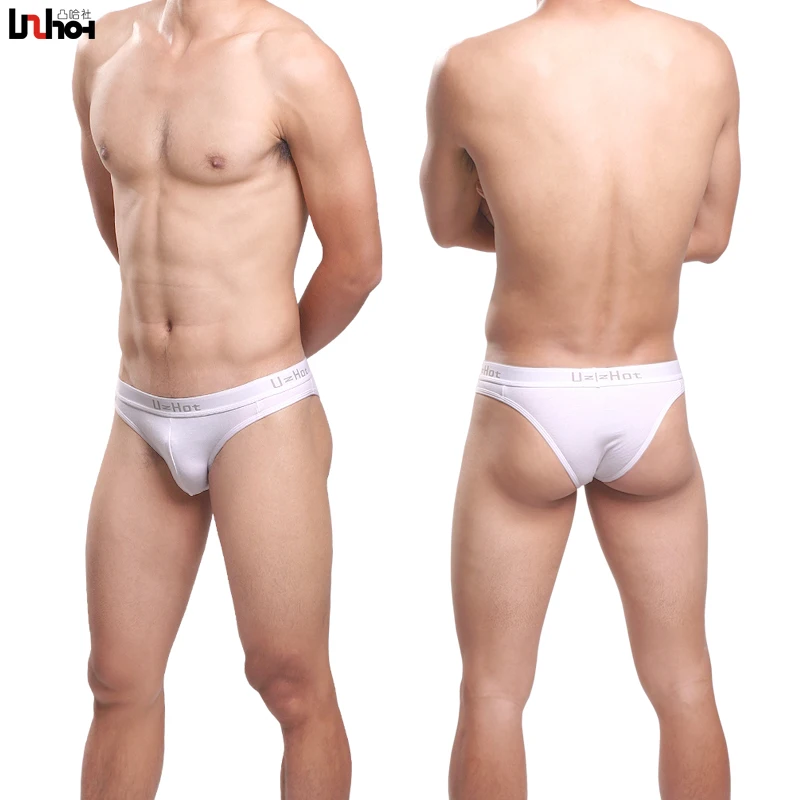 UzHot breathable U convex bag narrow hips bright cotton men\'s briefs underwear DAN13013A