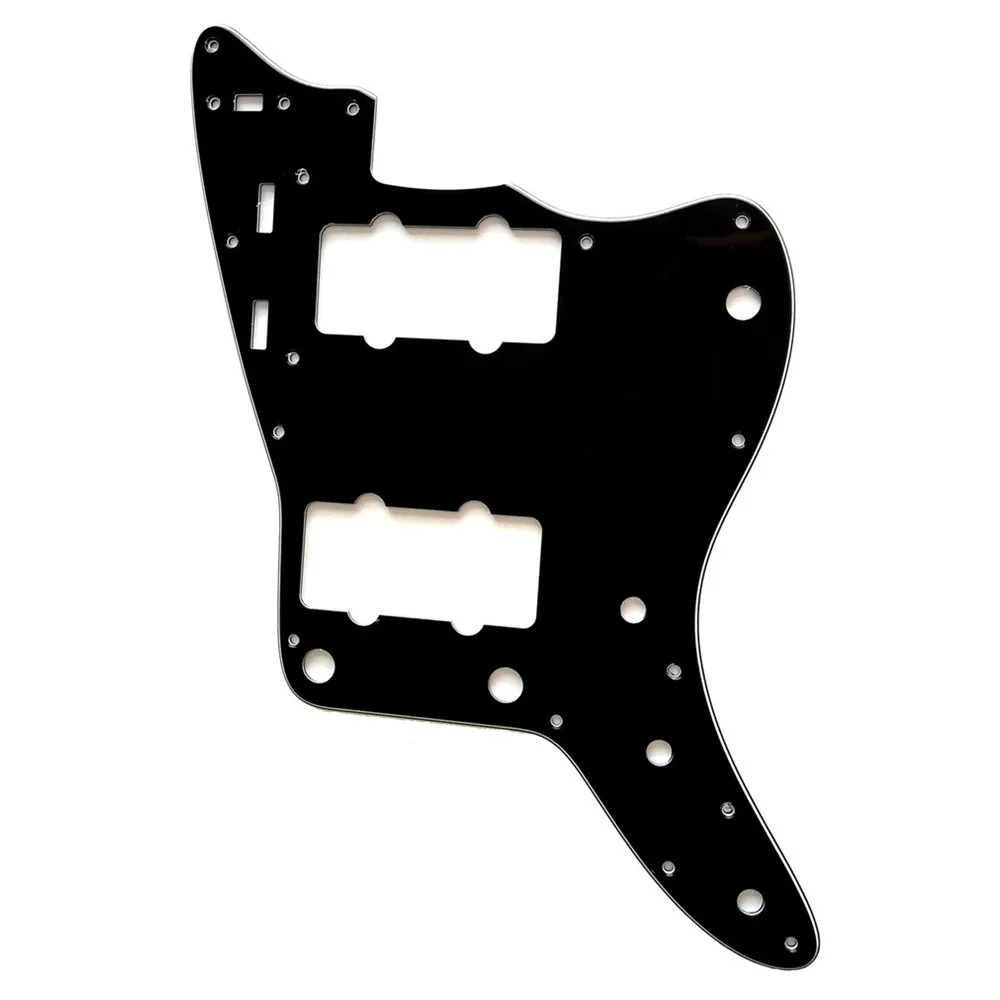 

Pleroo Custom Guitar Parts - For US Jazzmaster style Guitar pickguard Replacement , 3 Ply Black