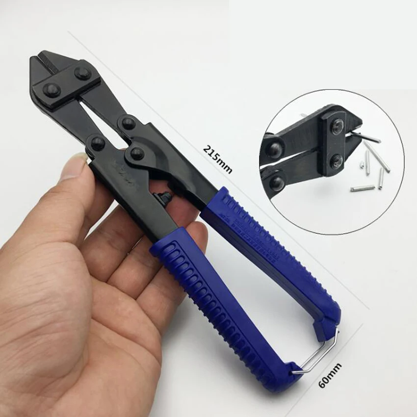 New 8Inches Two-color Handle Mini Bolt Cutter Steel Wire Cutting Plier 65 # Manganese Steel Crimping Plier Cutter Tool