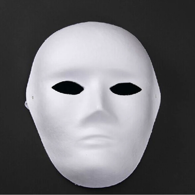 Unpainted Blank Face Masquerade Mask Women Men DIY Drawing Masks Decor Cosplay  Party Supplies Halloween Christmas