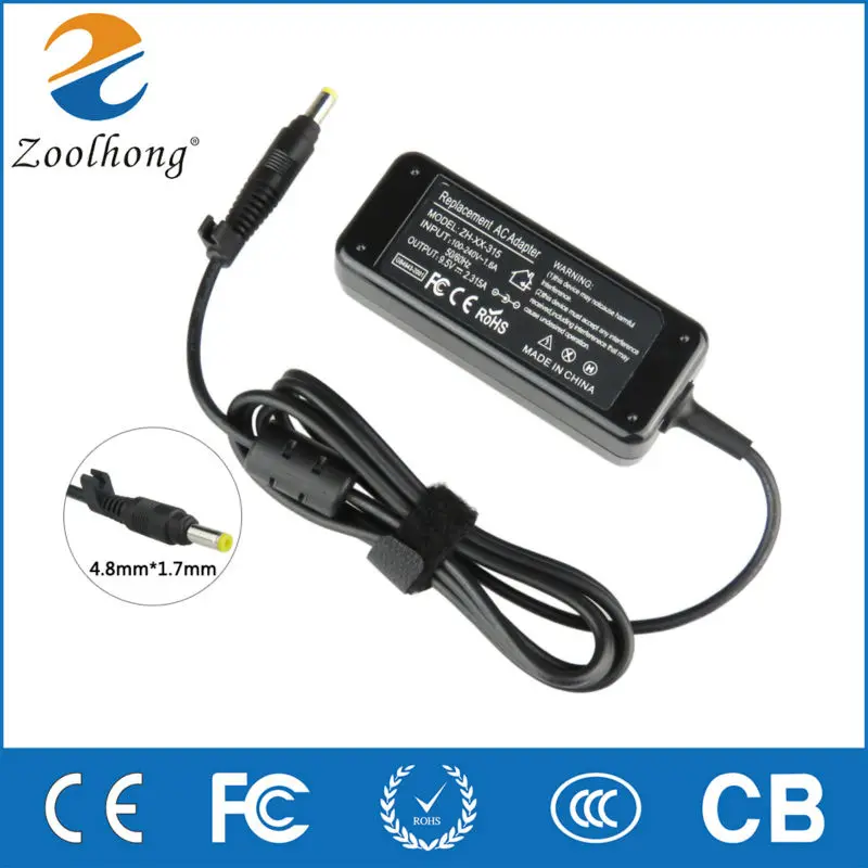 

Zoolhong 9.5V 2.315A 4.8*1.7mm Laptop AC Adapter Tablet Charger for ASUS Eee PC 12G 20G 2G 4G 8G Linux Surf XP