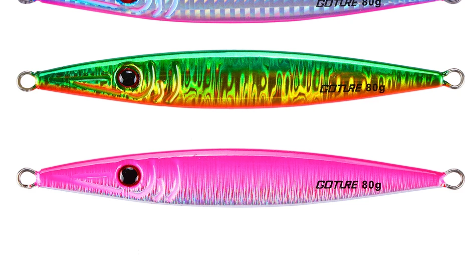 Goture Metalllöffel-Angelköder, 80 g, 100 g, 150 g, vertikale Blei-Jig-Jigging-Köder, Angel-Wobbler für Seebarsch, Big Game Sinking-Köder – Detail 14
