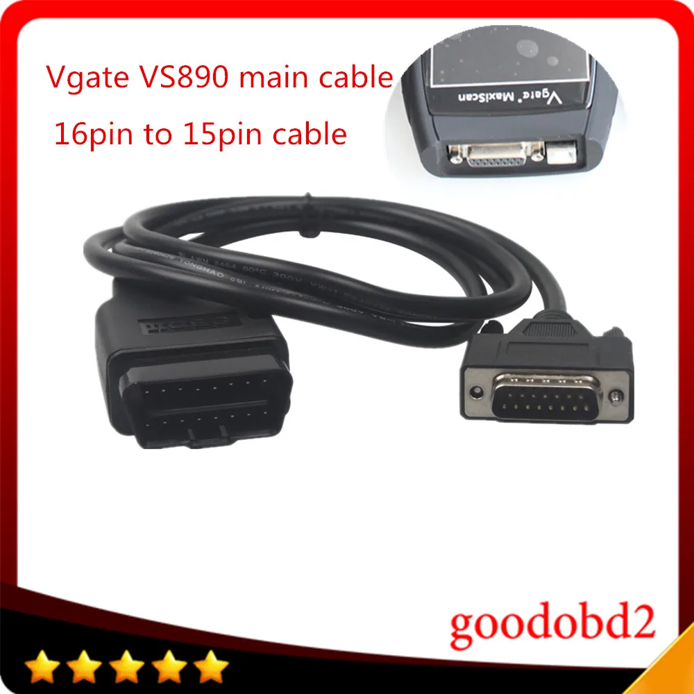 Car 16pin VGATE VS890 OBD2 Code Reader Universal OBD2 Scanner  Car Diagnostic Tool Vgate MaxiScan VS890 16pin  obd2 main cable