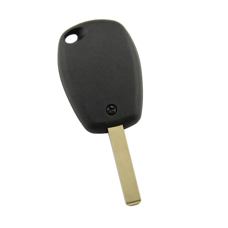 PREISEI 20pieces/lot No Logo 3 Buttons Car Key Shells For Renault Logan Remote Key Replace Fobs With Battery Clip VA2 Blade