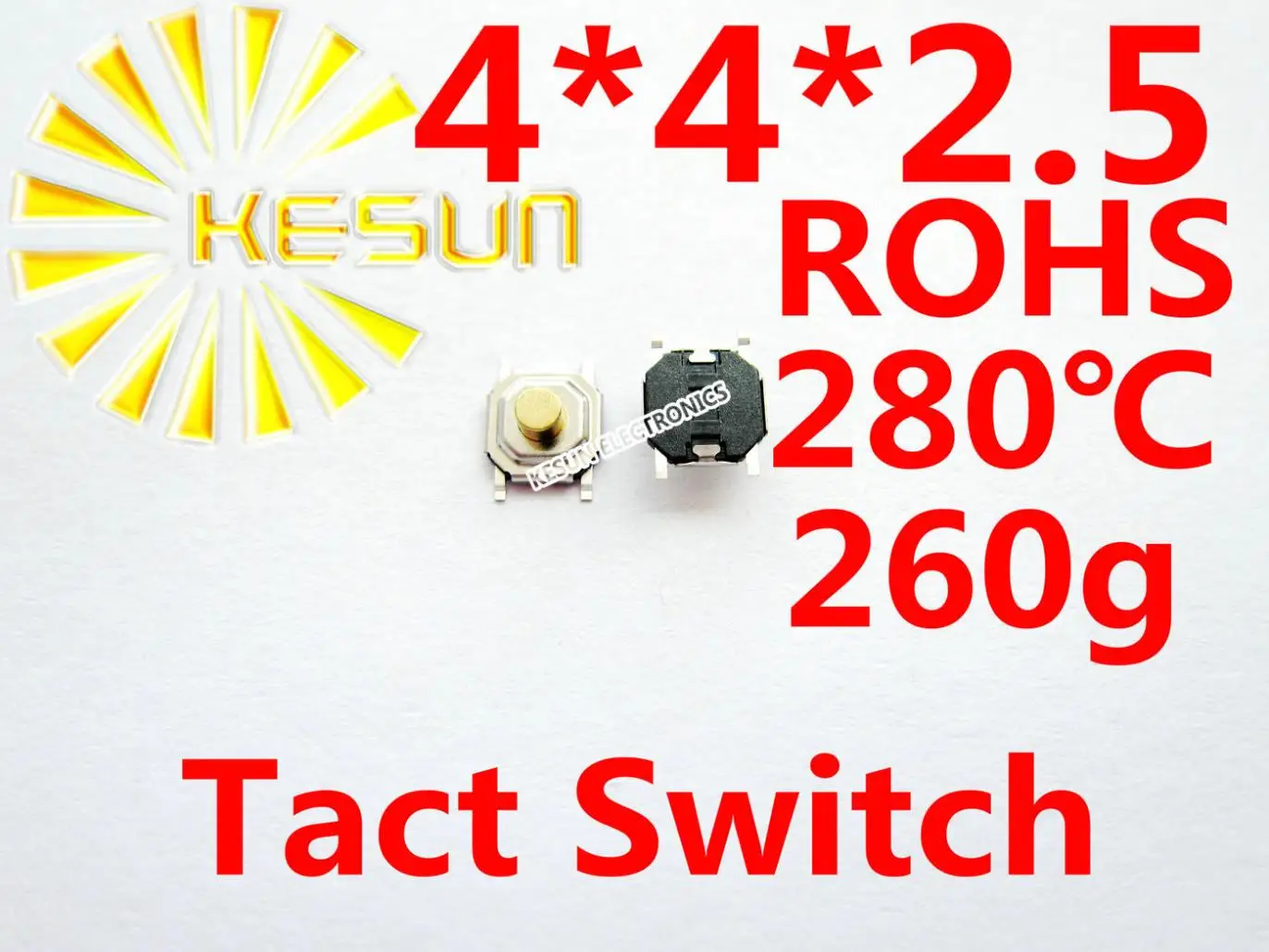 

1000PCS 4X4X2.5MM SMD Tactile Tact Push Button Micro Switch Momentary ROHS