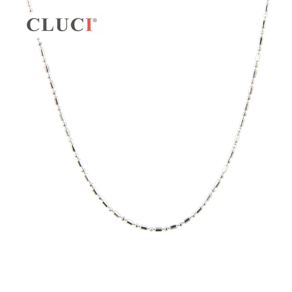 

CLUCI 3pcs 925 sterling silver Figaro chain, 16 inch and 18 inch, solid silver for women/men necklace making SN021SB-1