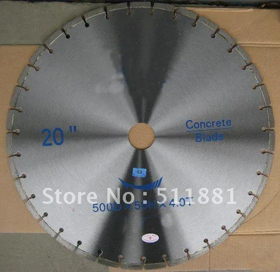 

20'' diamond wet saw blade | 500mm concrete granite saw blade | bridge cutting blade | can choose silent base core