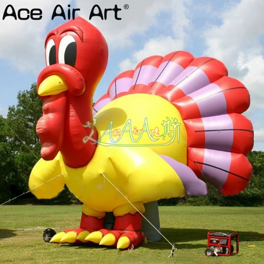 

3m H/5m H Thanksgiving Giant Inflatable Turkey with Free Electric Blower Outdoor Display