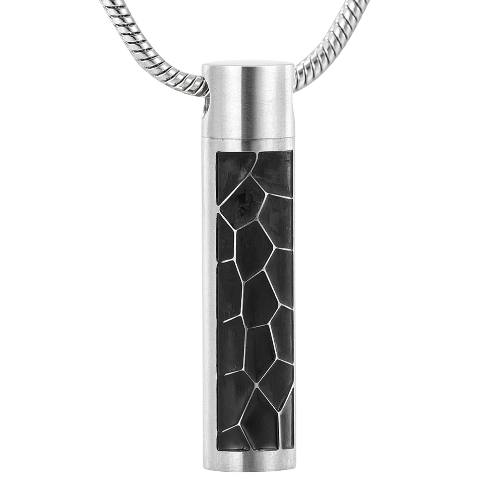 

High Capacity Cylinder Memorial Urn Necklace for Human/Pet Ashes Keepsake Cremation Locket Pendant Jewelry For Women/Men