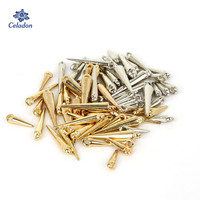 100-200pcs/lot Rhodium/Gold Color CCB Plastic Cone Shape Beads Charms Pendants for Bracelet Necklace DIY Jewelry Findings