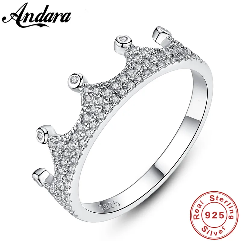 2019 Lovers Crown ring AAAAA Zircon Cz 925 Sterling Silver Filled Engagement wedding Band ring for women men