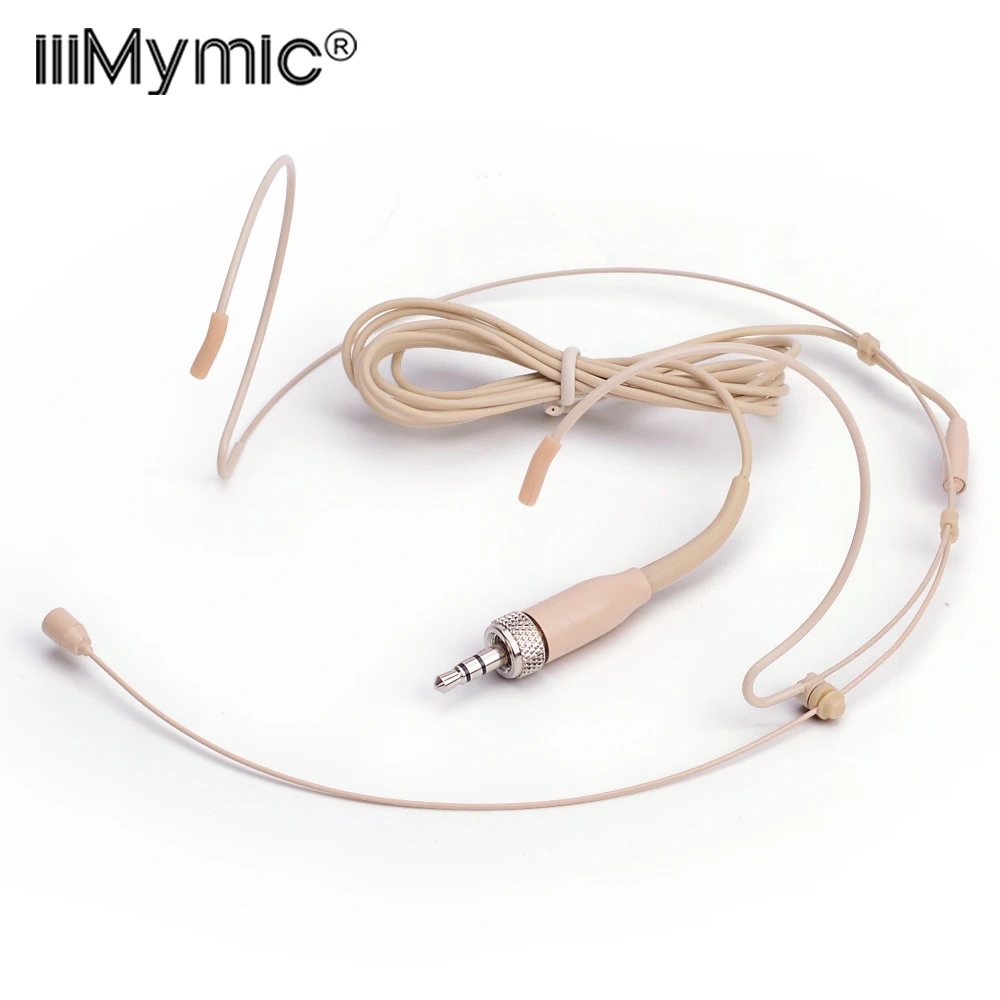 Auriculares de piel profesionales, micrófono condensador omnidireccional para Sennheiser, BodyPack 3,35 transmisor inalámbrico, 3,5mm, bloqueable