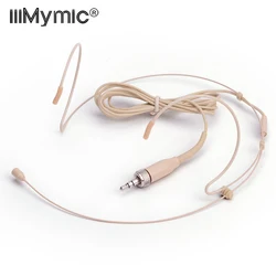 Auriculares de piel profesionales, micrófono condensador omnidireccional para Sennheiser, BodyPack 3,35 transmisor inalámbrico, 3,5mm, bloqueable