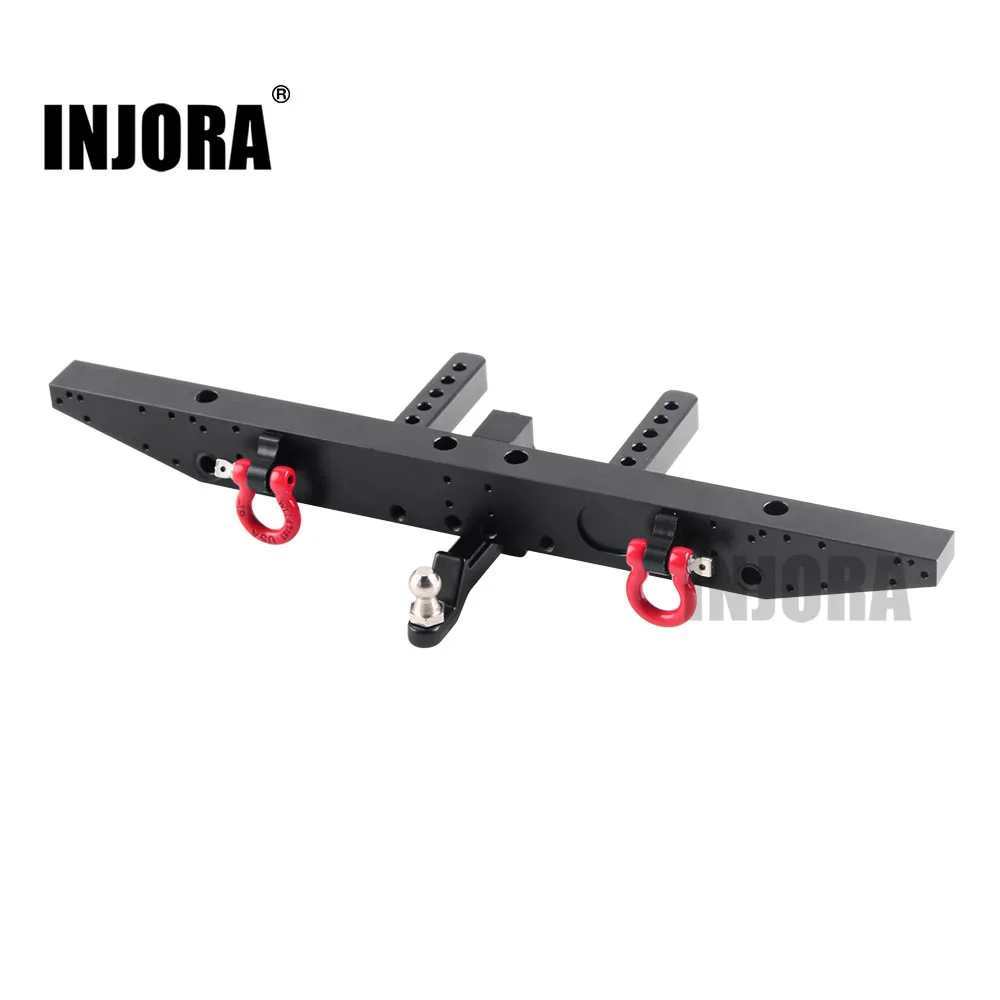 INJORA Metalowy tylny zderzak z pierścieniami D do 1/10 RC Crawler Car TRX-4 TRX4 Upgrade Parts
