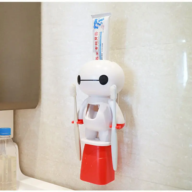 Children\'s Tooth Brush Holder Automatic Toothpaste Dispenser Toothbrush  Bathroom Tools Bathroom Accessorie De Baño Hang a Wall