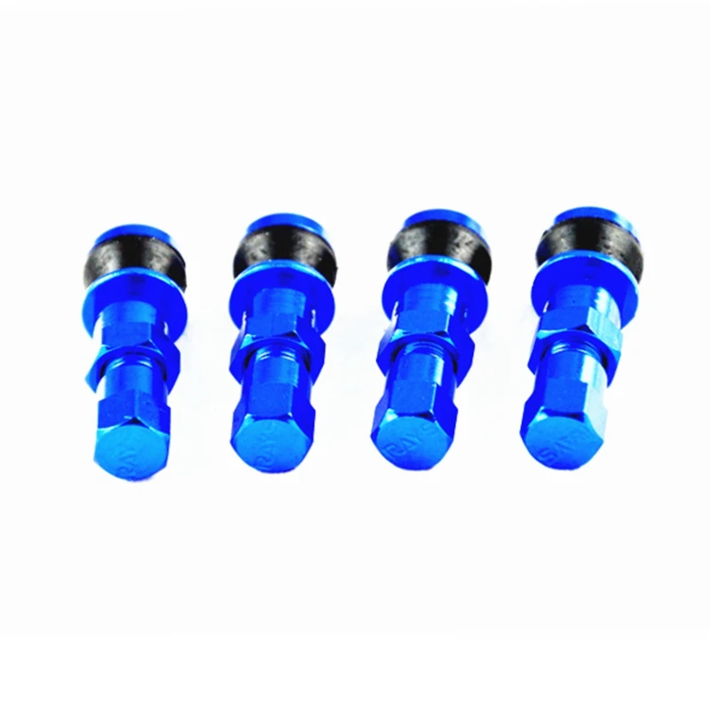 Aluminum Car Tubeless Wheel Tire Valve Stem Four Bolt-in With Dust Caps Wheels, Rims & Accessories Titanium Blue Red Silver Gold