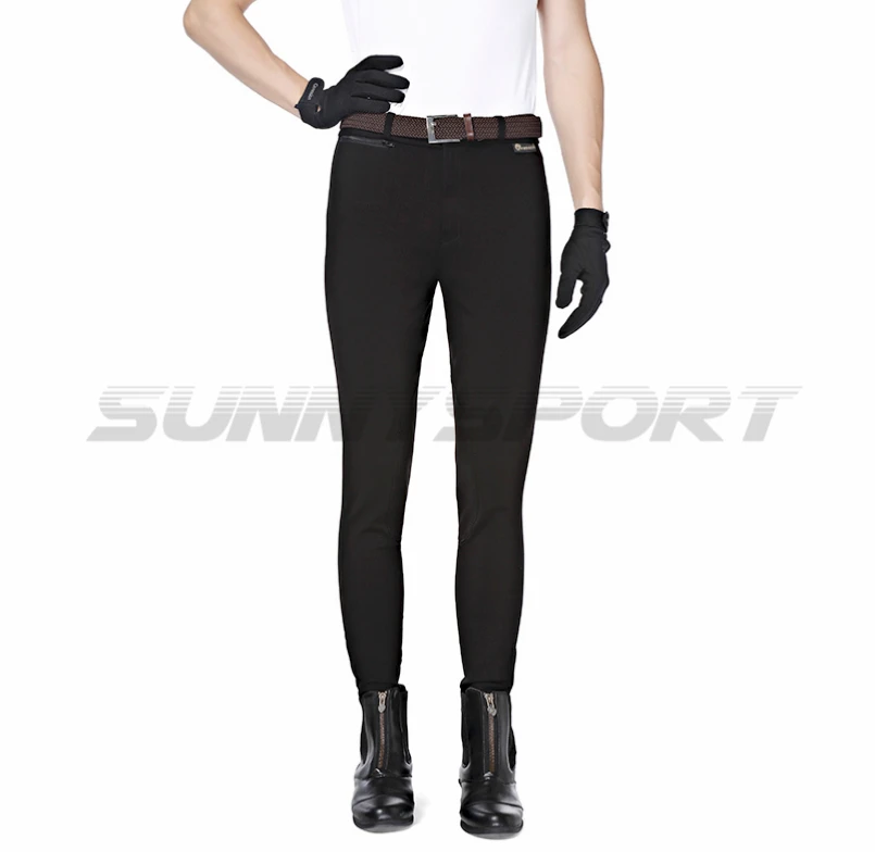 Riding breeches knitted nylon cotton high elastic male Knight pants