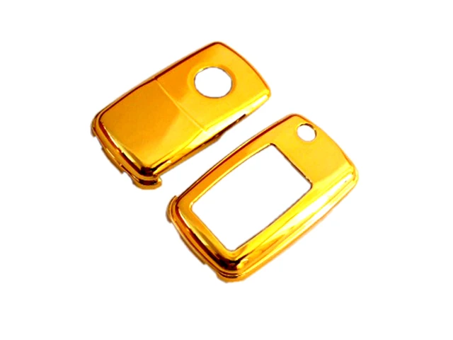 Gold Plated Chrome Remote Key Protection Case for VW Golf Jetta Polo Passat