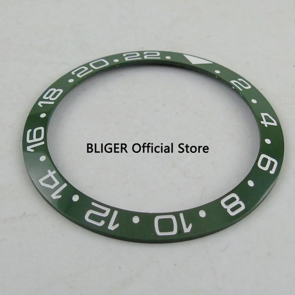 High quality 38mm black blue green bezel insert fit for 40mm submariner automatic watch