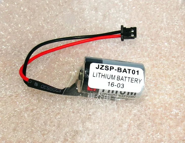 

(New Date!!) 25pcs Original New JZSP-BAT01 3.6V 1200mAh PLC Lithium Battery With Black Plug Free Shipping