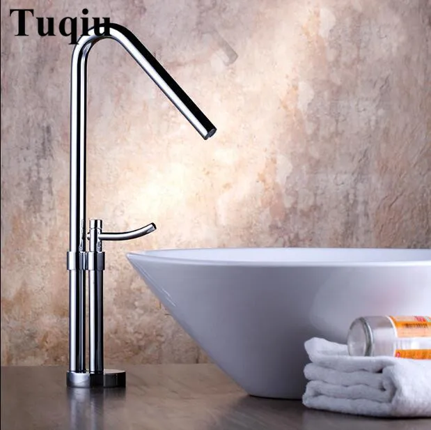 

new arrival high quality brass material chrome plating single lever hot and cold bathroom basin faucet free shipping