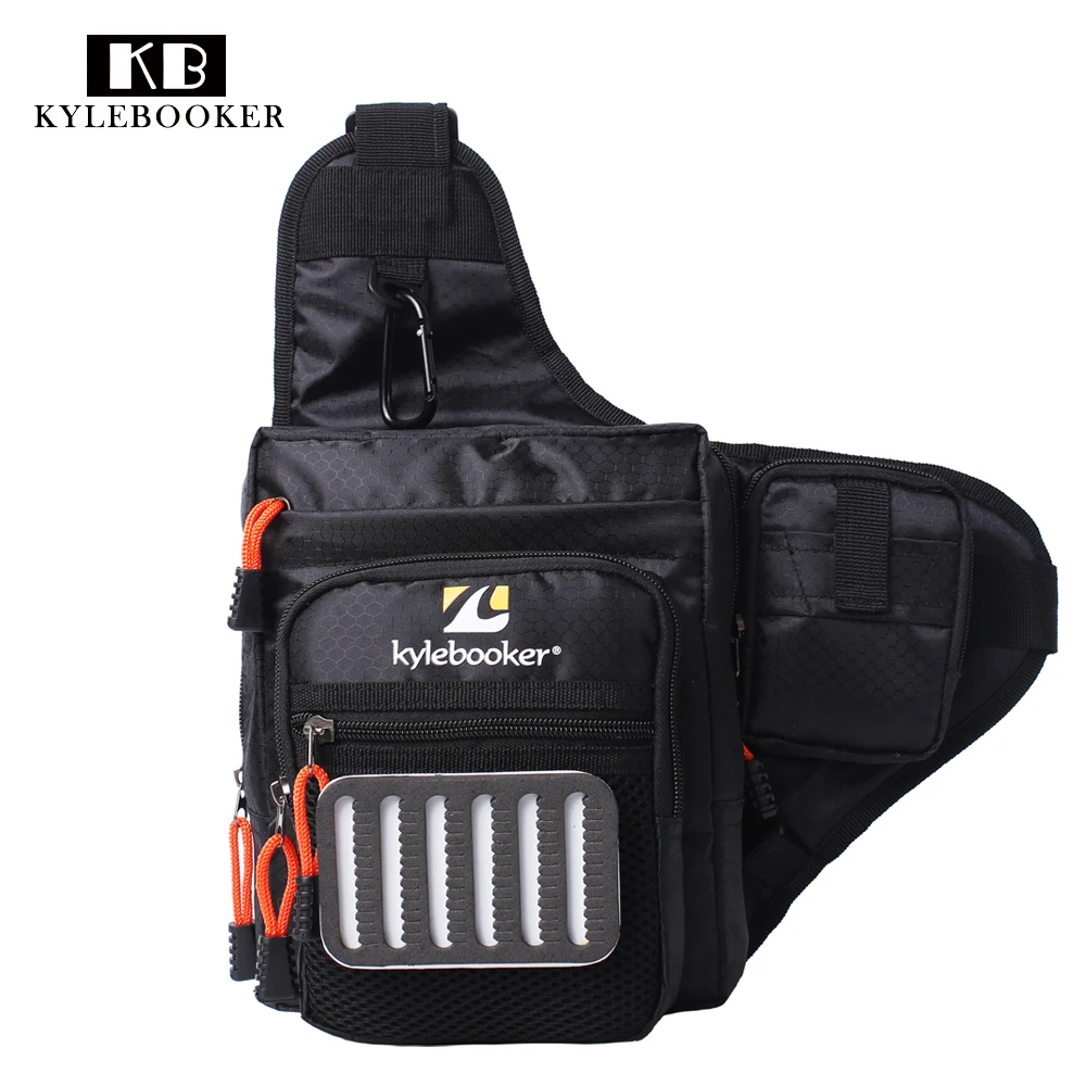 Fly Fishing Tackle Storage Bags Fishing Gear Shoulder Pack  Cross Body Sling Bag for Men and Women