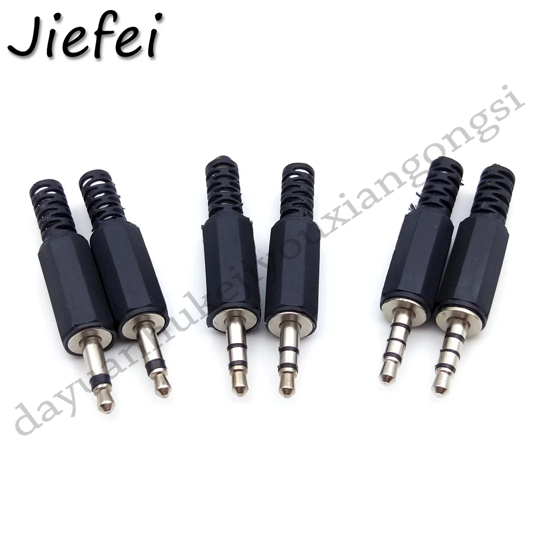 

100pcs 1/8" 3.5mm 2 3 4 pole mono Stereo plug Audio Adaptor Connector solder Terminal DIY Plastic Cover Handle