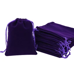 100 Teile/los 8*10cm Schmuck Verpackung Taschen Hohe Qualität Weich Weihnachten Hochzeit Samt Kordelzug Geschenk taschen & Beutel schwarz/Rot/Blau