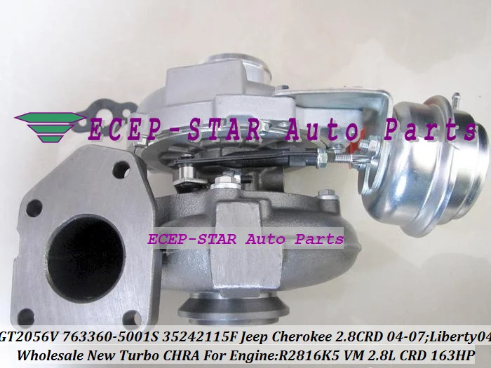 

Turbo Turbocharger GT2056V 763360 757246 757246-0001 35242112G For Jeep Cherokee CRD 2004-07 Liberty 2004 R2816K5 VM 2.8L