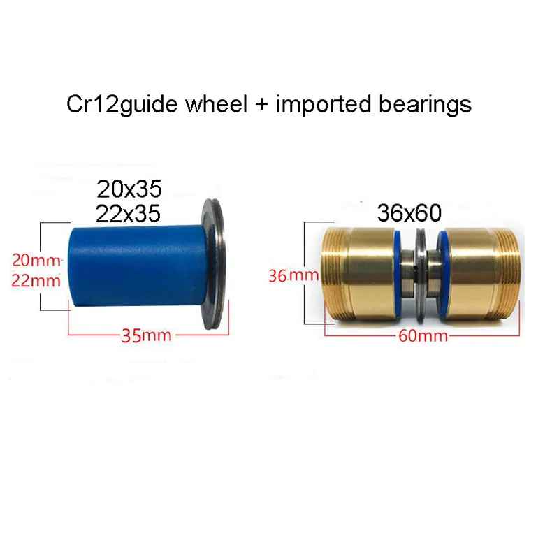 WEDM Copper Pulley Roller 32*32mm Guide Wheel Assembly 32*60mm Brass for CNC wire cut machine