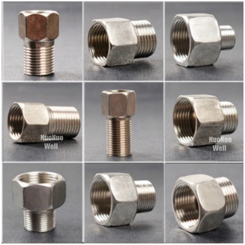 

5pcs/lot 1/2" 3/4" 1" Equal/Different DiameterStainless Steel Direct Joint Female Thread To Male Thread Floor Heating Connector