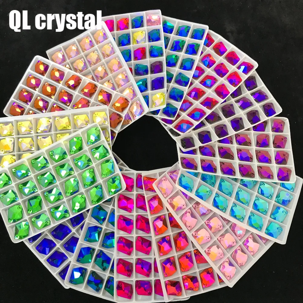 ALL Size ALL Color AB Special-shaped Sew on  Crystal Rhinestone Flatback for wedding Dress  clothes shoes bags accessories