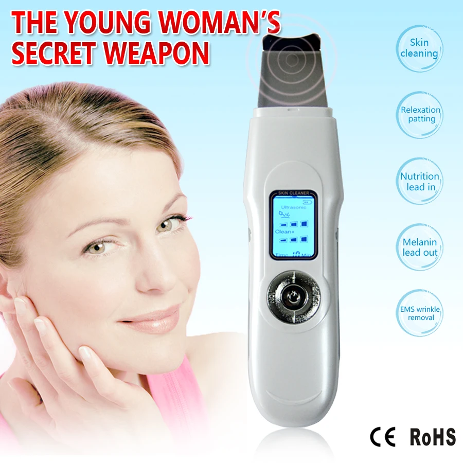 

Portable Facial Skin cleaner Face care tool Anti-aging LCD Digital Dead Skin Removal Acne whitening nice gift cs-306