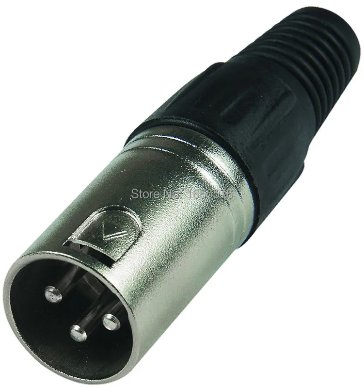 conector de canhao 3pin xlr masculino amplificador de audio e microfone 01