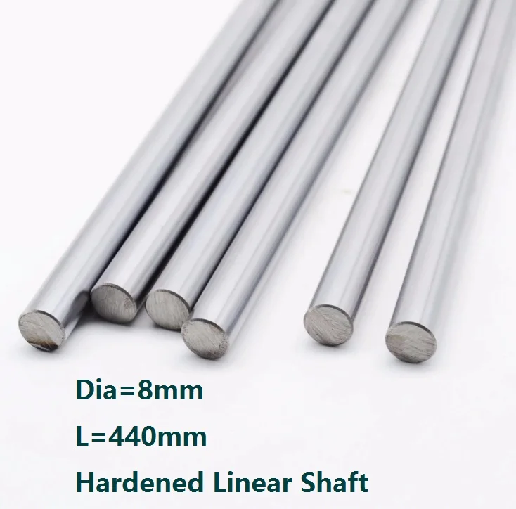 

10pcs/lot Dia 8mm shaft 440mm long Chromed plated linear shaft hardened shaft rod bar rail guide for 3d printer cnc parts