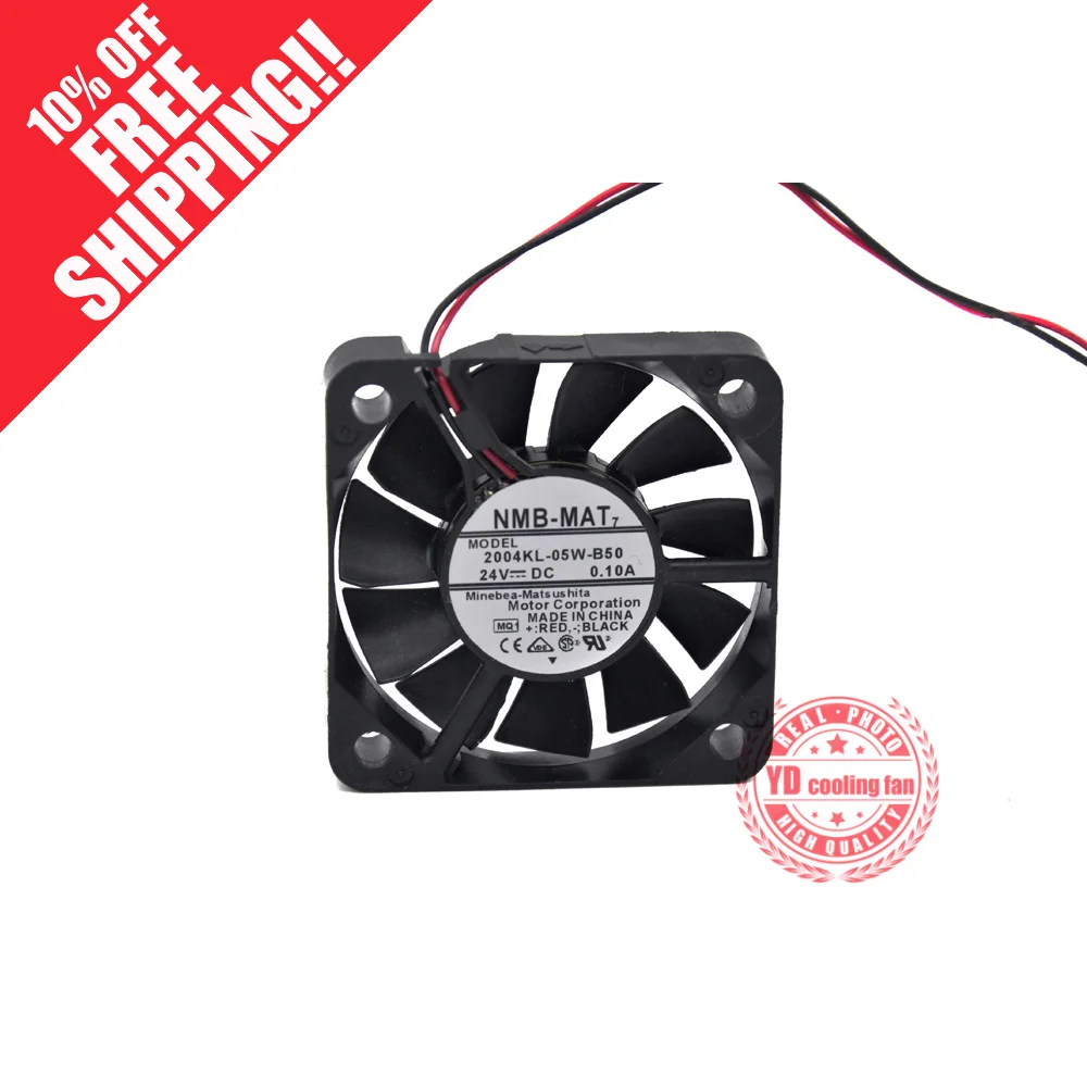 

NEW NMB-MAT NMB 2004KL-05W-B50 24V 0.10A 5010 5CM frequency double ball bearing cooling fan